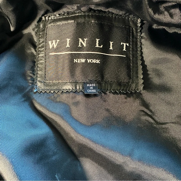 WINLIT New York‎ Women's Leather Jacket Belted Small - Picture 5 of 10